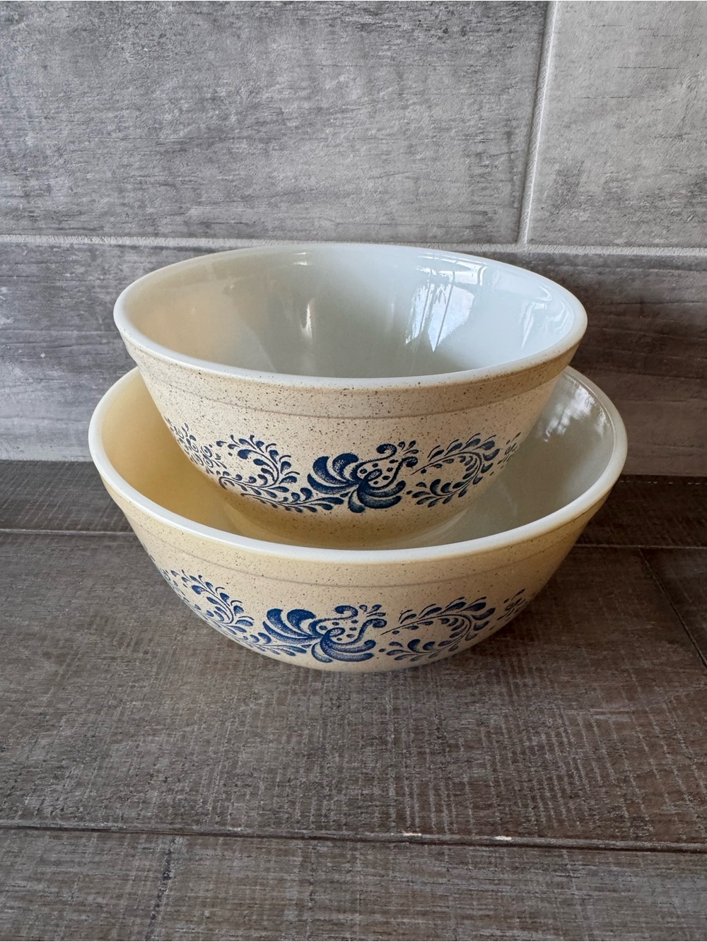 Vintage Pyrex Homestead Nesting Bowl 403 And 402 (2pcs)